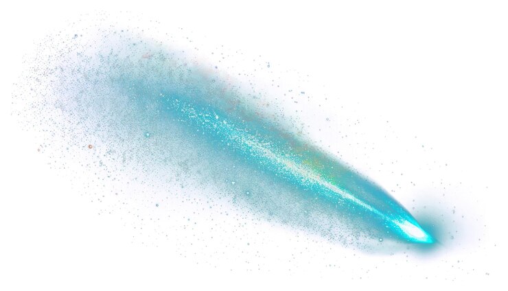 Foto cometa cósmico de png atravessando o espaço