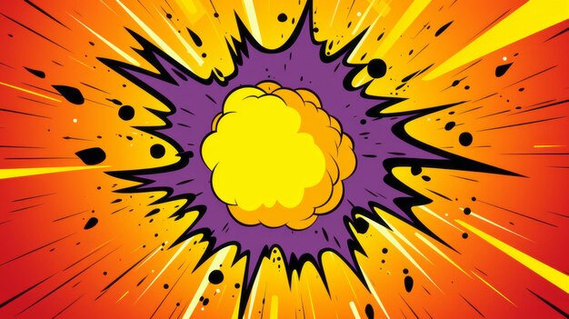 Comic Boom Explosion Cloud Artwork für einen farbenfrohen Pop visueller Dynamik. Altmodisches Comicbuch