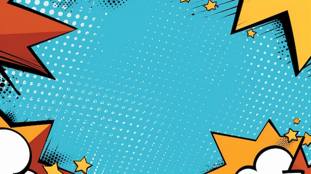 Comic-Hintergrund mit Copy Space Retro-Stil mit Dot Halftone