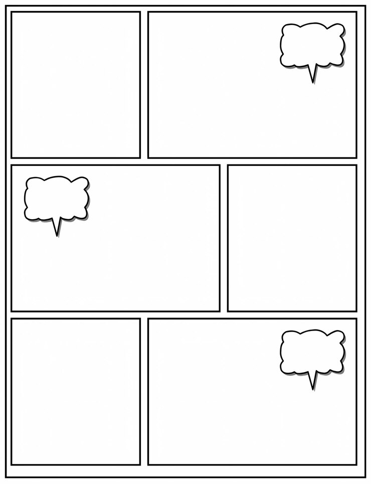 Foto comic-seitenlayout mit sprachblasen