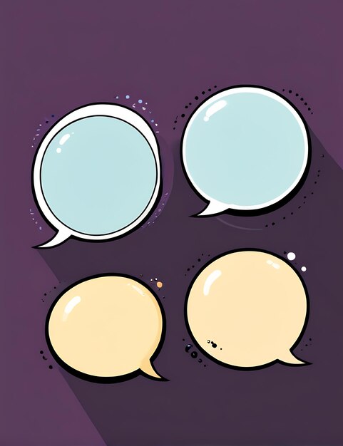 Comic-Sprachblasen, Sprachblasen mit Dialog