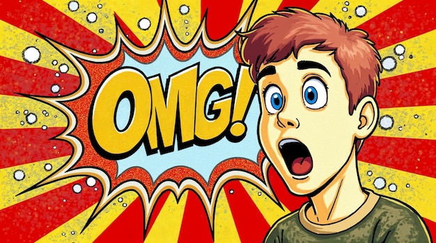 Comicbuch OMG-Ausdruck