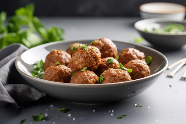 Comida de albóndigas cocidas Generar Ai