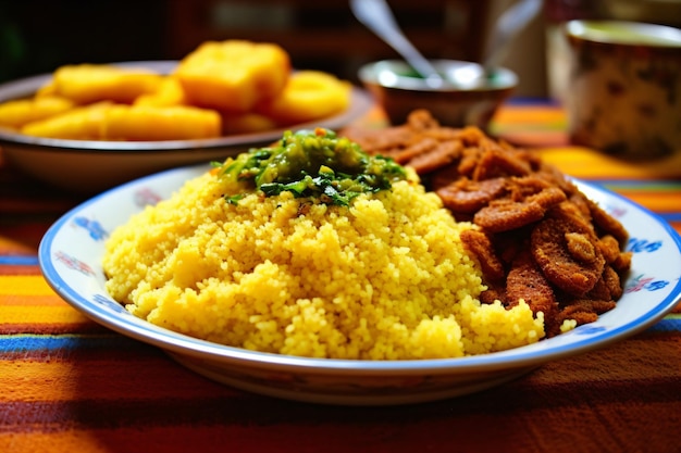 comida brasileña cous cous yuca farofa