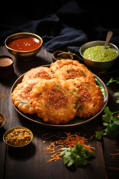 Foto comida de calle india mawa kachori