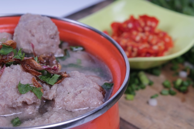 Comida callejera de Indonesia: albóndigas