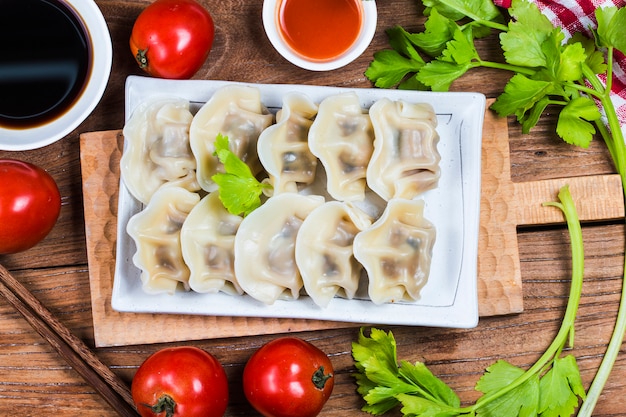 Comida china de año nuevo Jiaozi