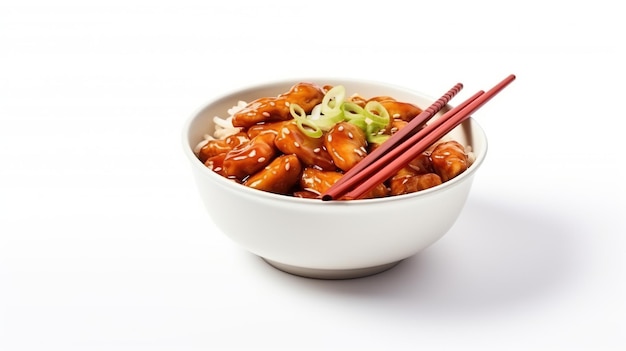 Foto comida chinesa em fundo branco