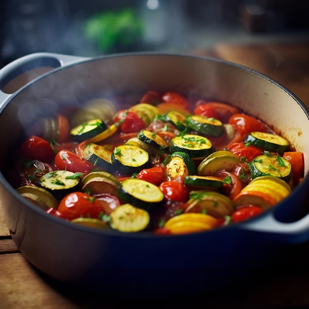 Comida en la cocina Ratatouille