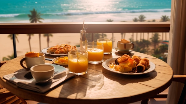 Comida com vistas a la playa