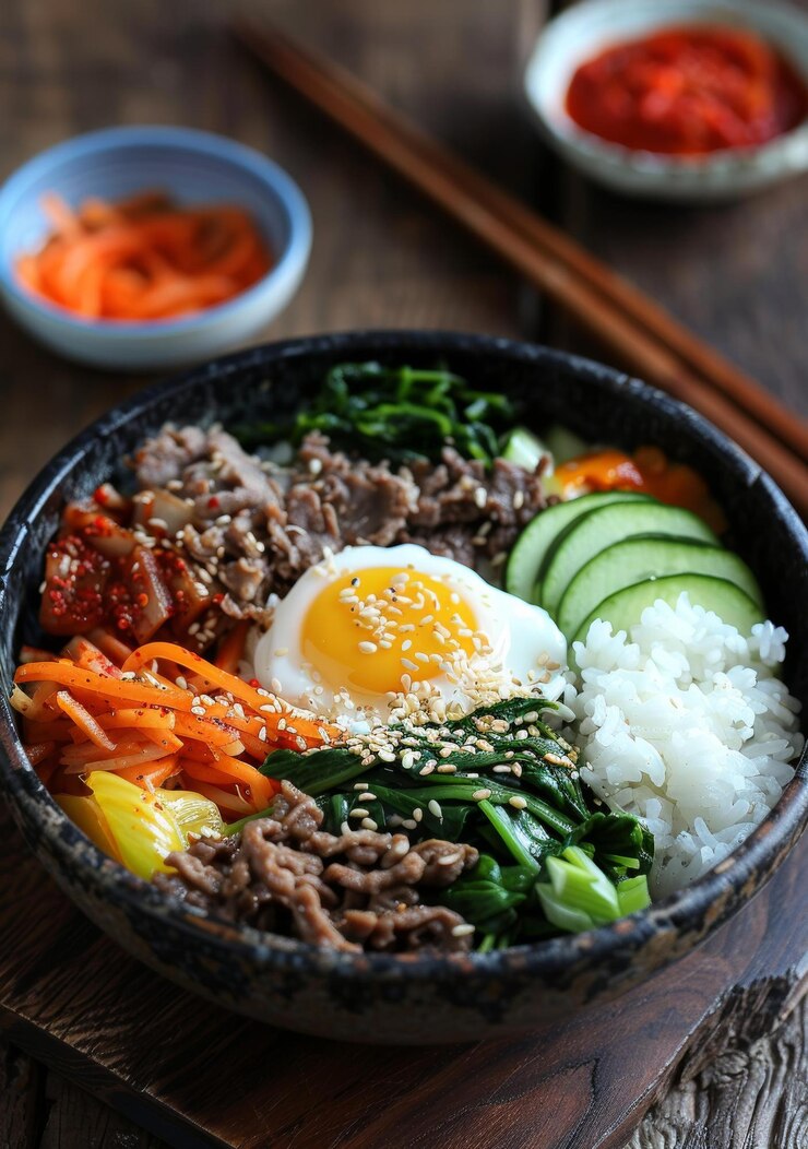 Comida Coreana Bibimbap Fotografia de Comida Estilo de Comida Blogger de Comida