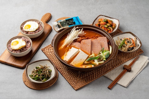 comida coreana mariscos agu jjim costillas enteras sopa kimchi dumplings carne almejas kalguksu erizo de mar huevos platos de acompañamiento tradiciones