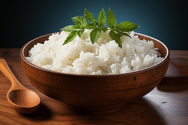 comida de cuenco de arroz comida de cocina asiática grano de arroz blanco delicioso plato culinario tradicional fo