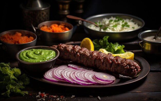 Comida de carne grega turca tradicional de Kebab
