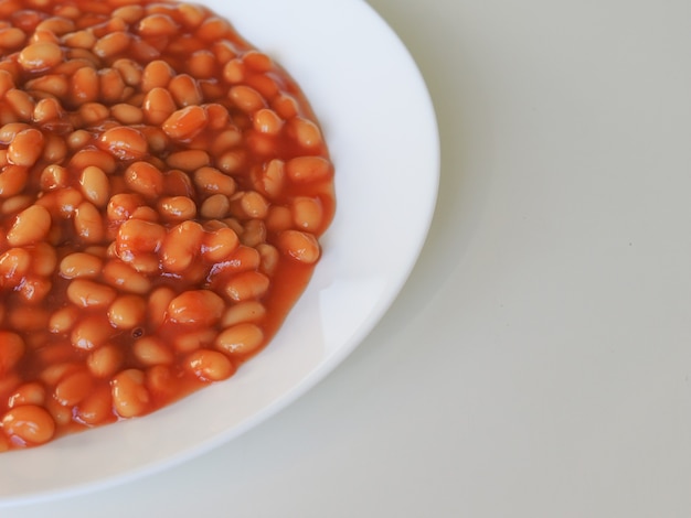 Comida de feijão cozido