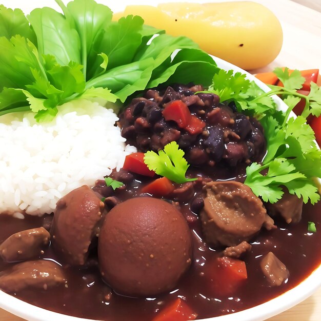 Comida de Feijoada Brasileira