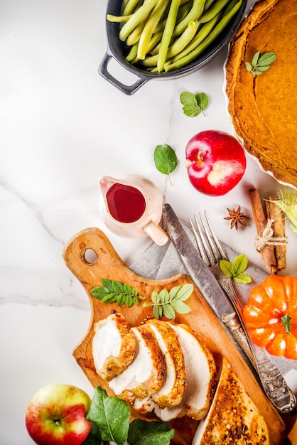 Comida de feriado de ação de graças