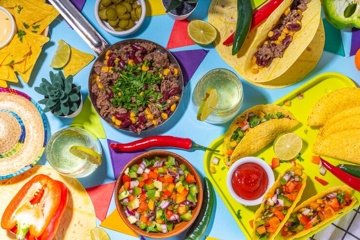 Comida de festa cinco de maio
