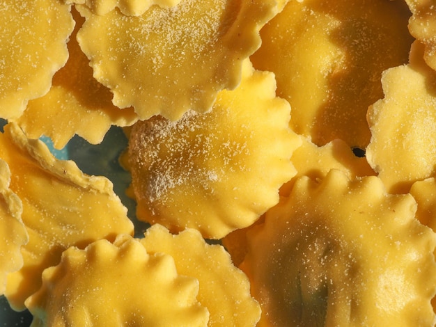 Foto comida de macarrão agnolotti