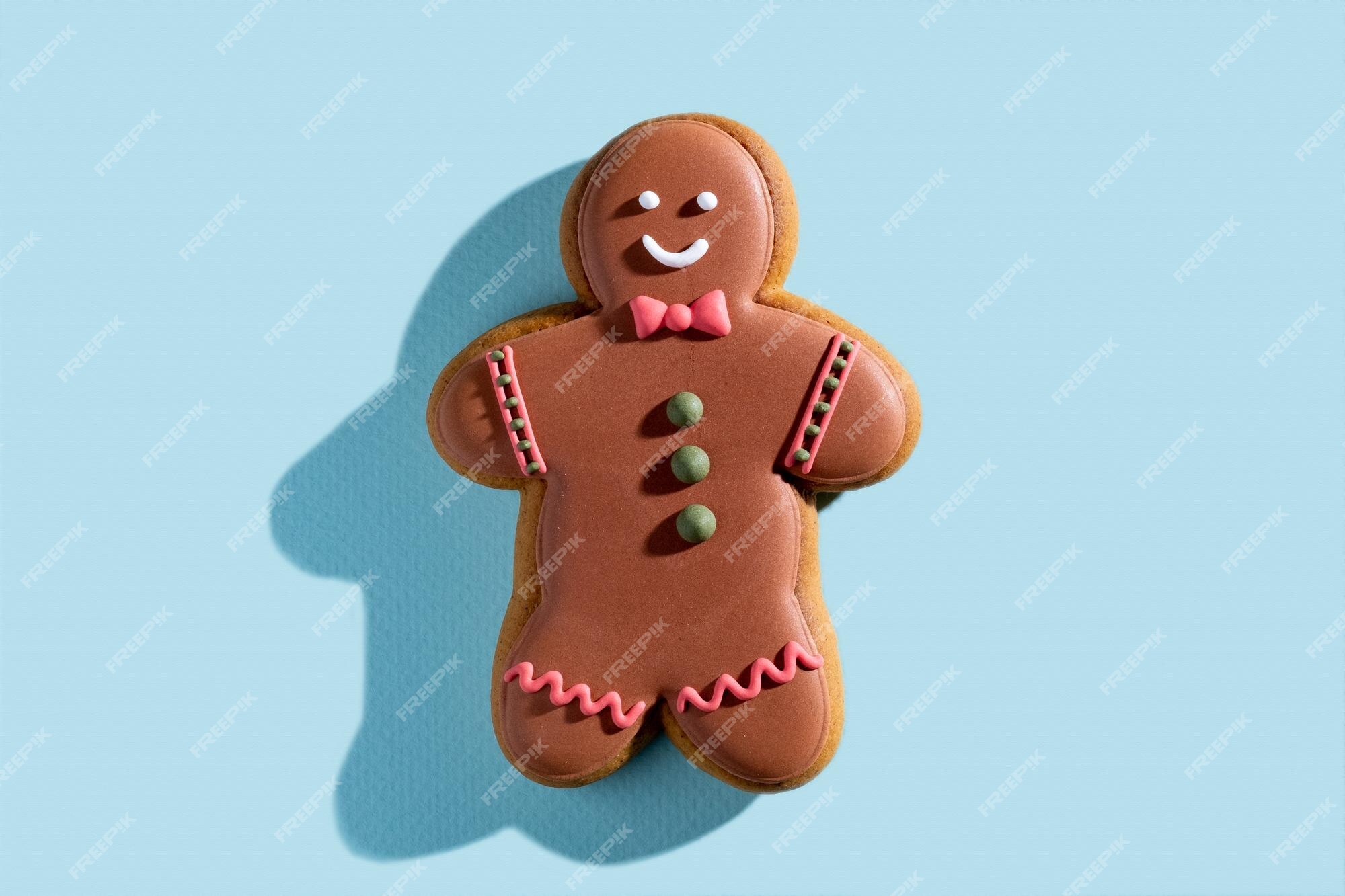 Comida de padaria festiva de homem-biscoito de natal | Foto Premium Comida de padaria festiva de homem-biscoito de natal | Foto Premium