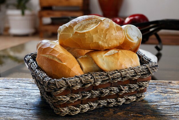 Foto comida de pão francês, pao frances