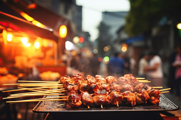 Foto comida de rua asiática