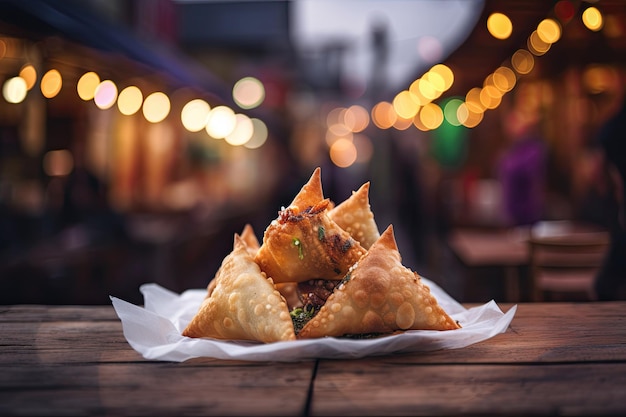 Foto comida de rua asiática