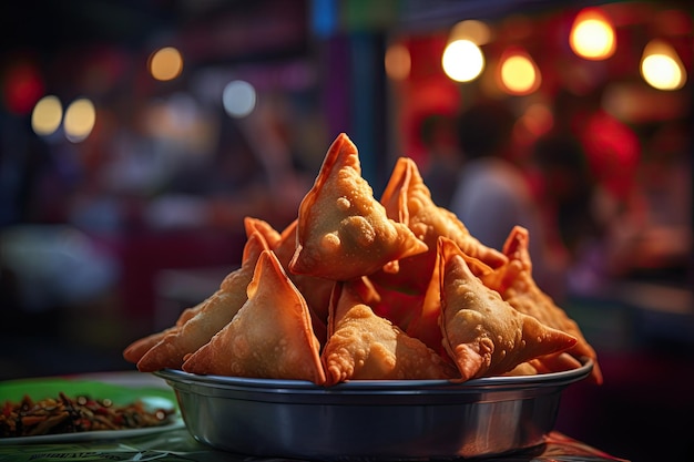 Foto comida de rua asiática