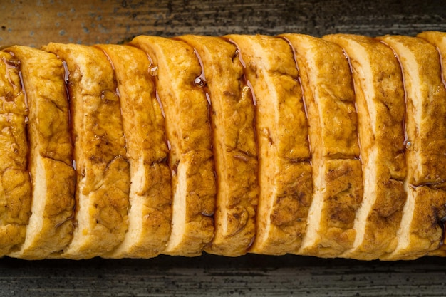 Comida de rua de especialidade japonesa Tamagoyaki