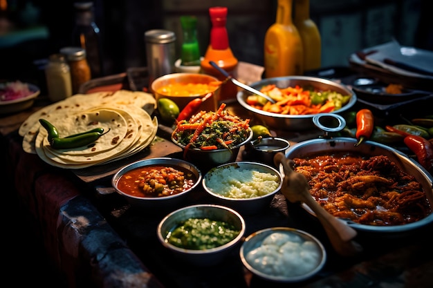Comida de rua mexicana encanta comida mexicana