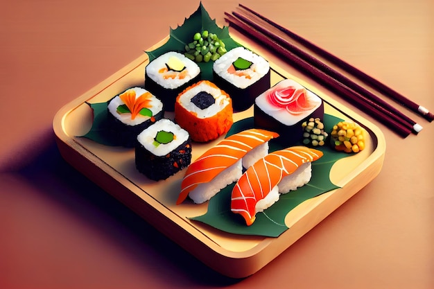 Comida de sushi japonesa