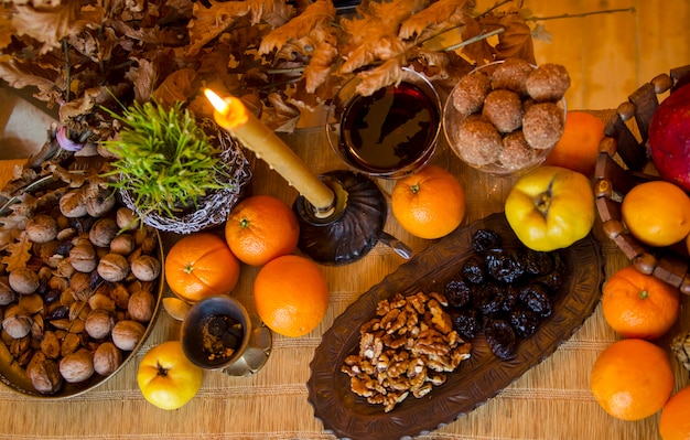 Comida de decoración tradicional ortodoxa eslava