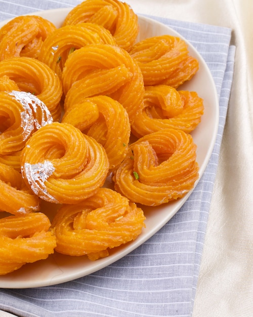 Foto comida doce indiana paneer jalebi