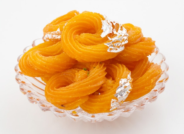 Comida doce indiana paneer jalebi