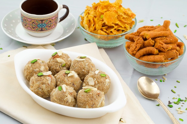 Comida Dulce Tradicional India Urad Dal Laddu