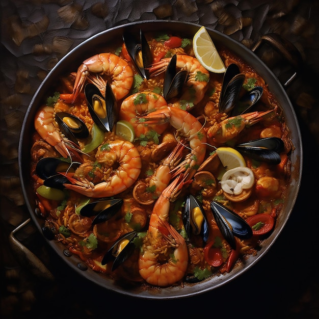 Comida espanhola de paella