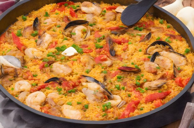 Foto comida española fresca generada por ai