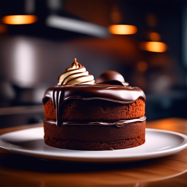 Comida FotografiaCacá de chocolateCafé em Nice Capin Uma cozinha de luxo estilo Michelin Profundidade