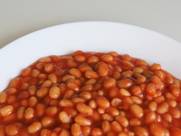 Comida de frijoles al horno