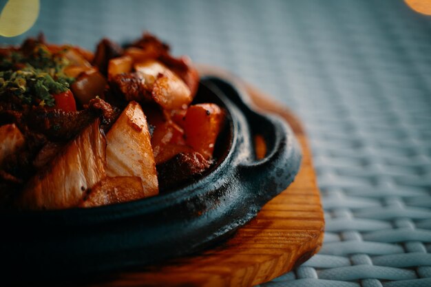 Comida frita, refeição