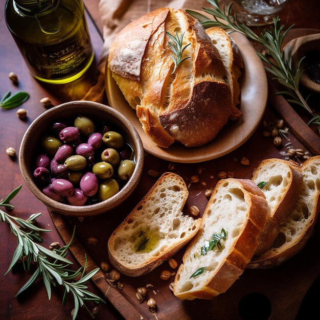 Comida grega saborosa azeitonas carne legumes frutas queijo peixe