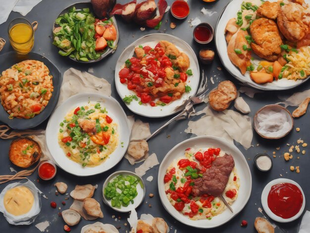 comida hermosa imagen de primer plano ai generada