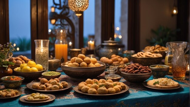 comida de iftar de ramadán