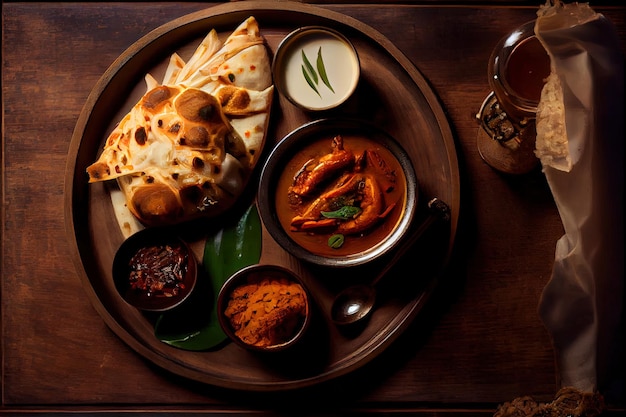Comida indiana Thali refeição estilo indiano