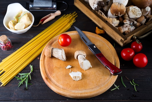 Comida italiana, ingrediente de receita de espaguete