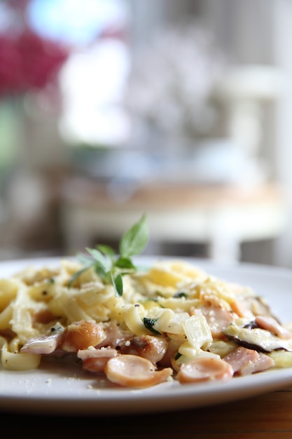 Comida italiana massa carbonara