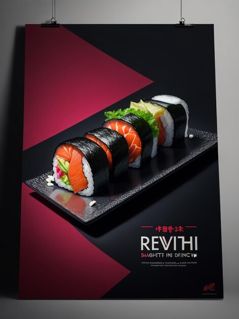 Foto comida japonesa de sushi maki ands rolos com atum, salmão, camarão, caranguejo e abacate