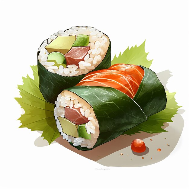 comida japonesa sushi colores frescos modernos pescado comida de mar salmón arroz fresco sabroso