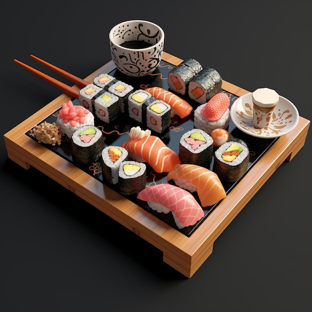 comida japonesa sushi cores frescas modernas peixe comida do mar salmão arroz fresco saboroso