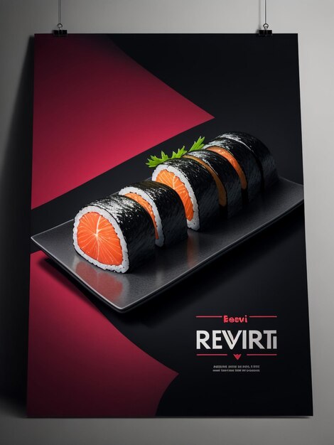 Foto comida japonesa de sushi maki ands rollos con atún, salmón, camarón, cangrejo y aguacate